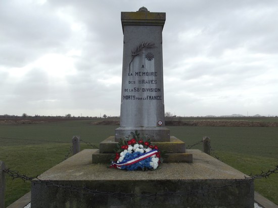 Monument  la mmoire des braves de la 58e Division